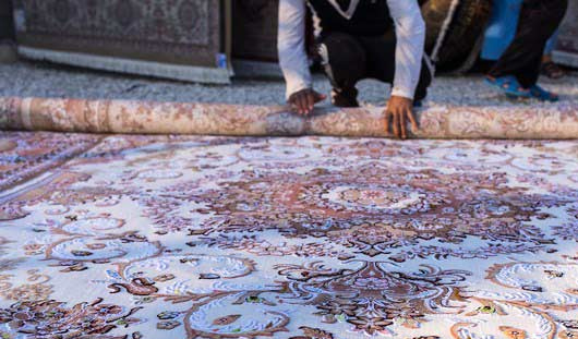 روش اصولی لول کردن قالی در قالیشویی سجاد مشهد 